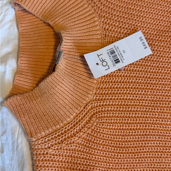 LOFT Peach Sleeveless Knit Sweater - Picture 2 of 2